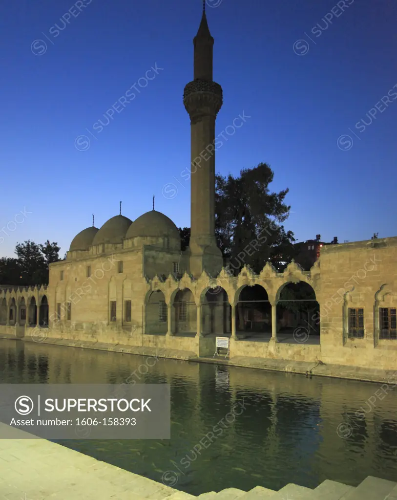 Turkey, Sanliurfa, Gölbasi, Balikli Göl Pool, Rizvaniye Mosque, sacred carp,