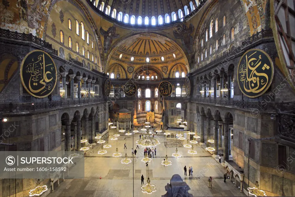 Turkey, Istanbul, Aya Sofya, Haghia Sophia, Sancta Sophia, interior,