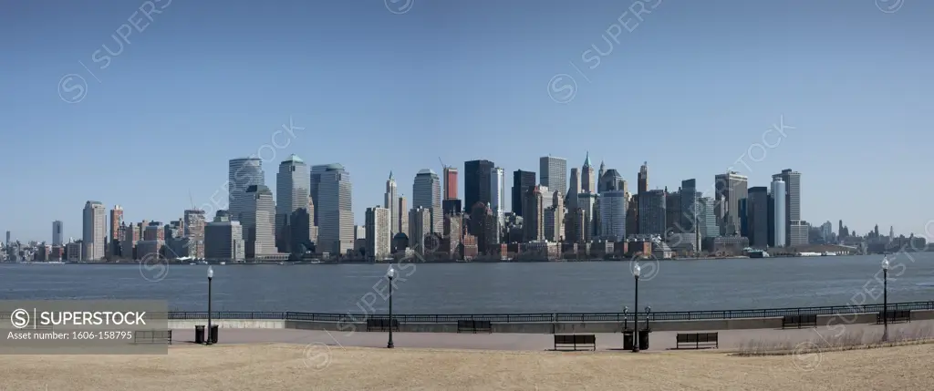 USA- March 2010-New York City-Downtown Skyline Panorama