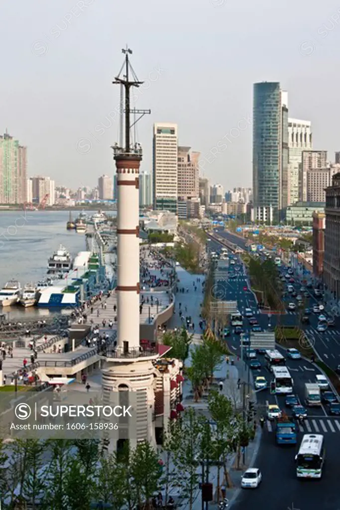 China-Shanghai City- The Bund-Weather Signal Station Tower