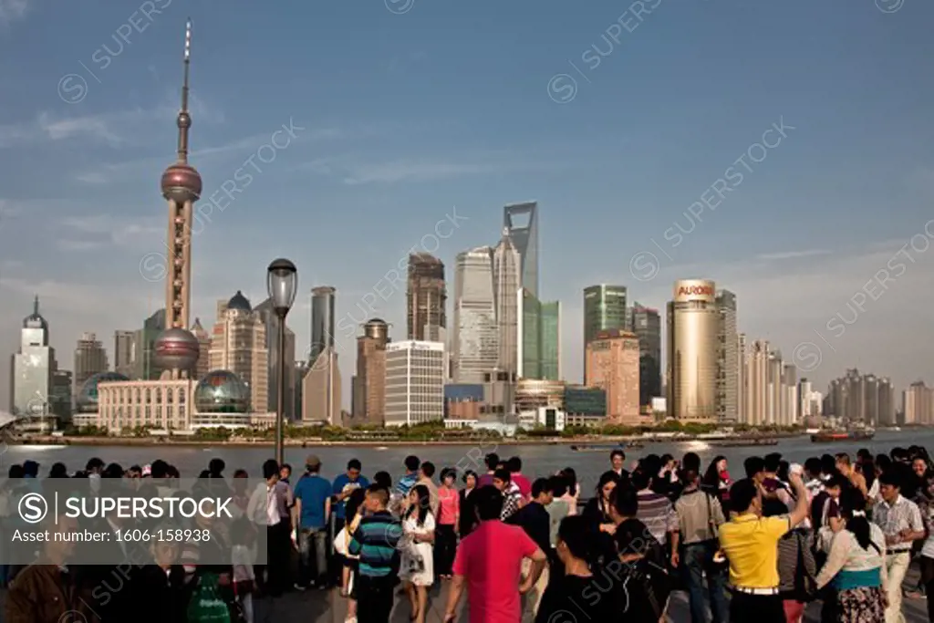China-Shanghai City- Pudong District Skyline-Huangpu River