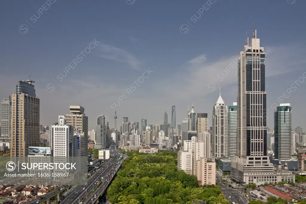 China-Shanghai City- Highway -New World Tower