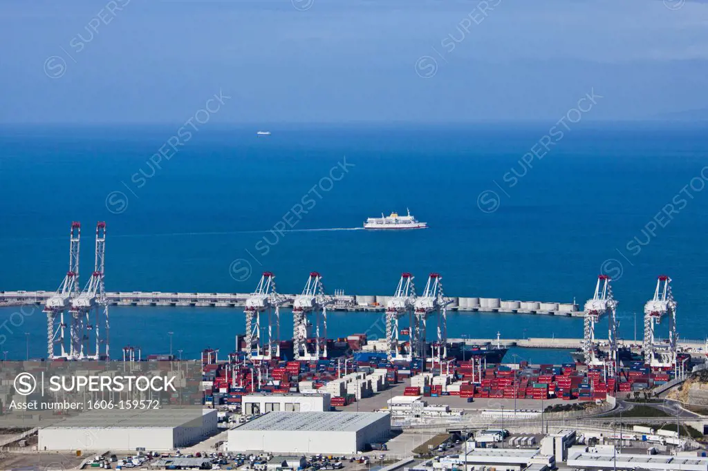 Morocco,- Gibraltar Strait-Tanger Med Port-Plage Dalia-Plage Dalia-Cranes Euro Gate-North Morocco