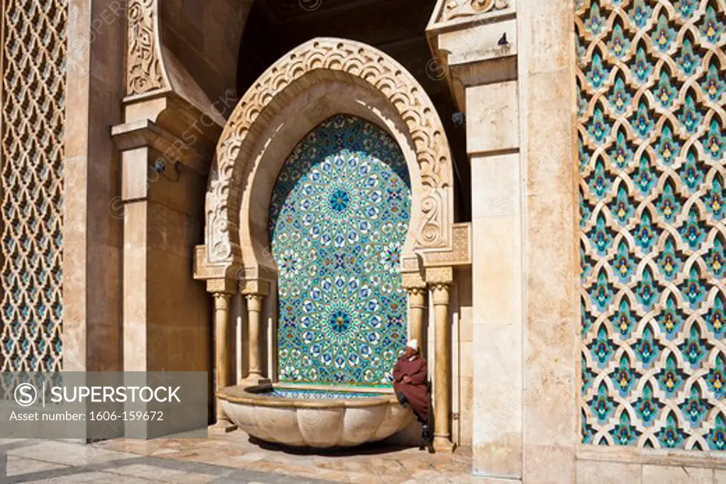 Morocco-Casablanca City-Hassan II Mosque-detail