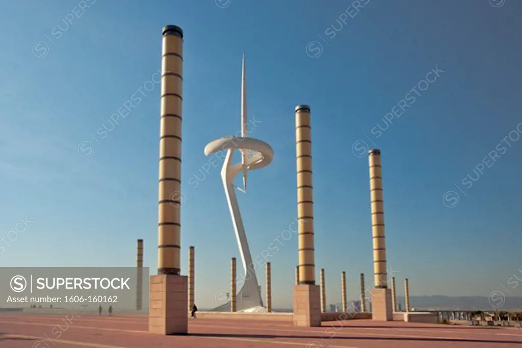 Spain-Catalunya Region-Barcelona City-Calatrava Telecomunications tower
