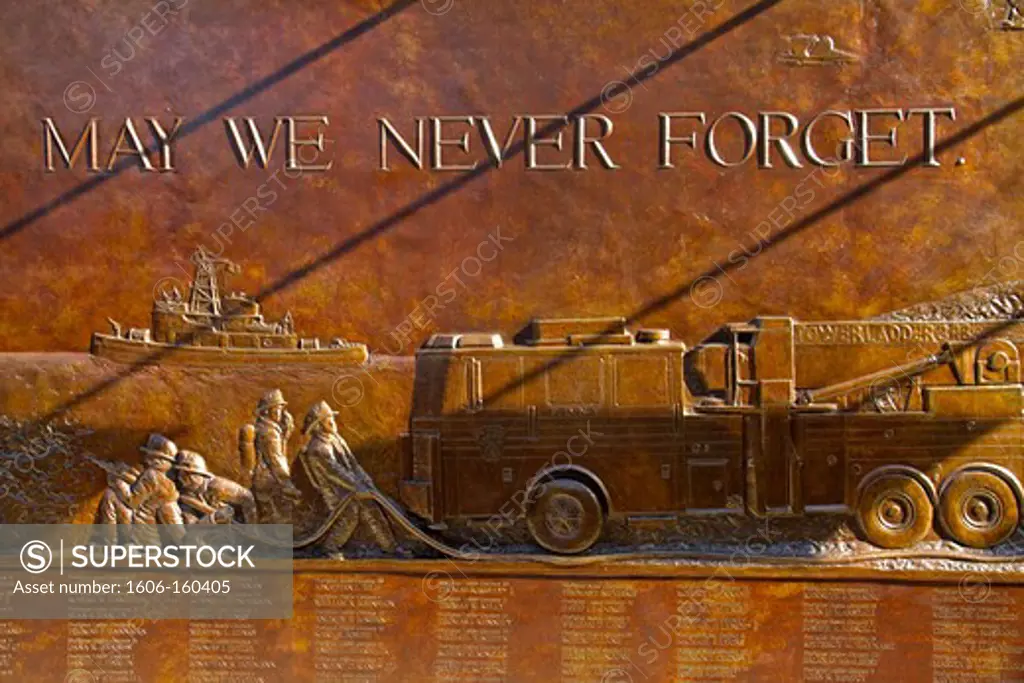USA, New-York, Memorial in honor Fallen Firefighters during the attacks of September 11, 2001