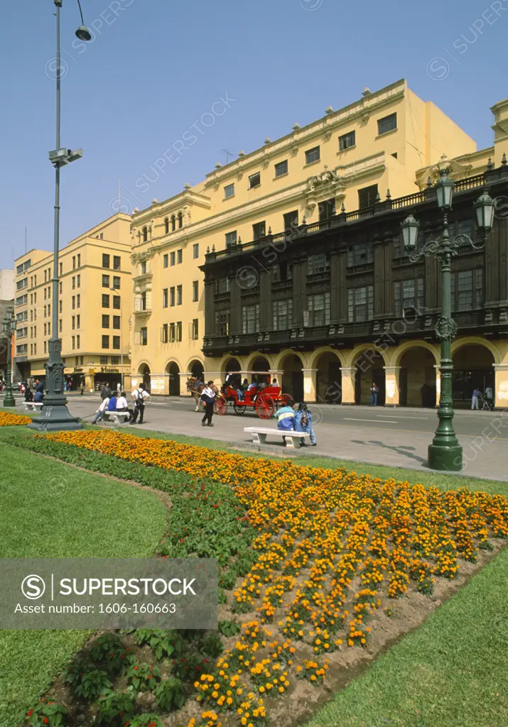 Peru, Lima, Plaza de Armas, Spanish colonial architecture,