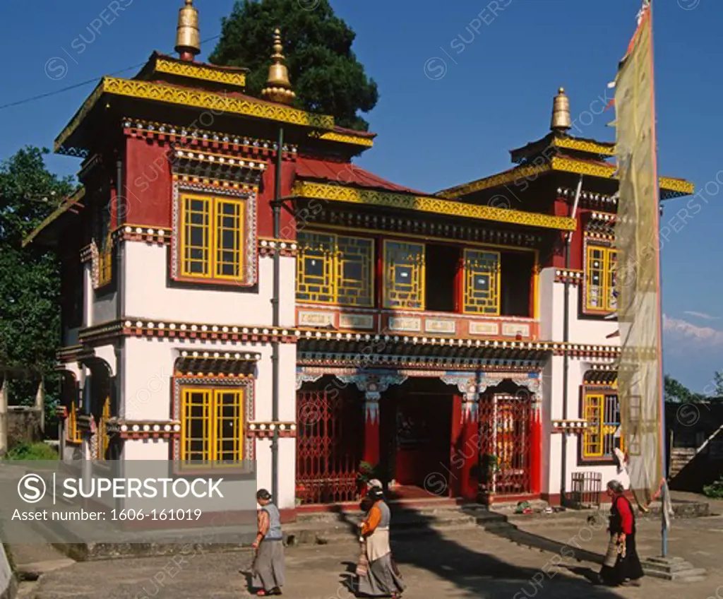 India; West Bengal, Darjeeling, Bhutia Busty Gompa, buddhist monastery,