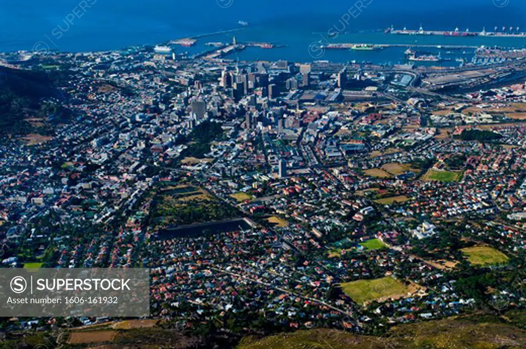 South Africa, Western Cape Province, Cape Town, Table Mountain, view on Cape Town