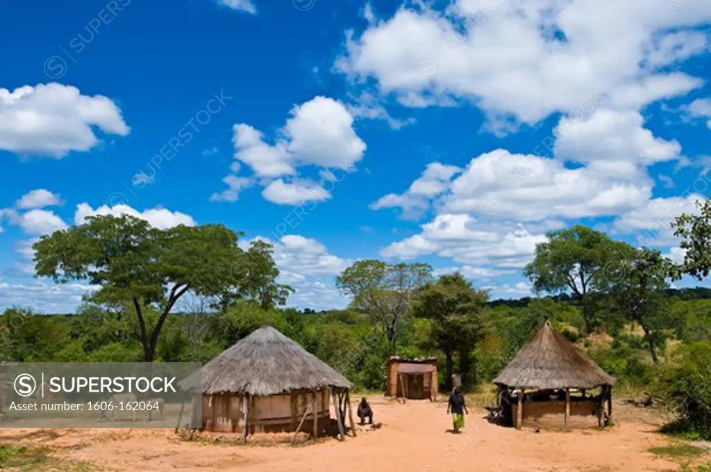 Africa, Zimbabwe, North Matabeleland province, the Ndebele village Mabale
