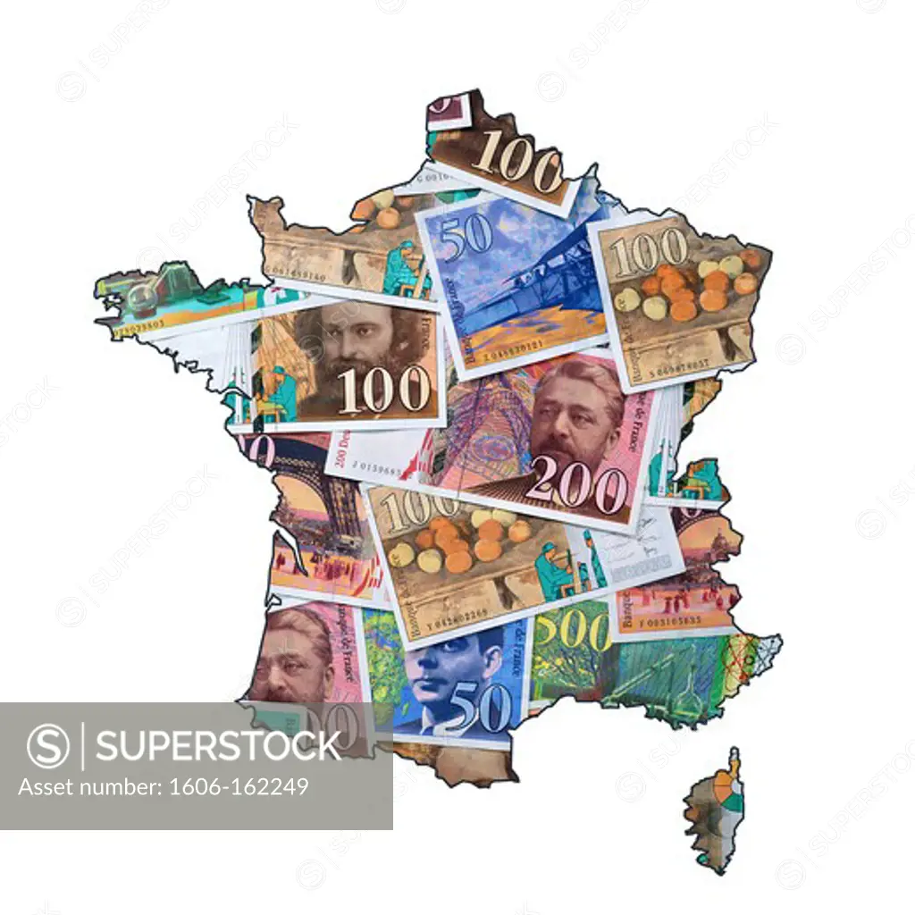 French map made of French Franks