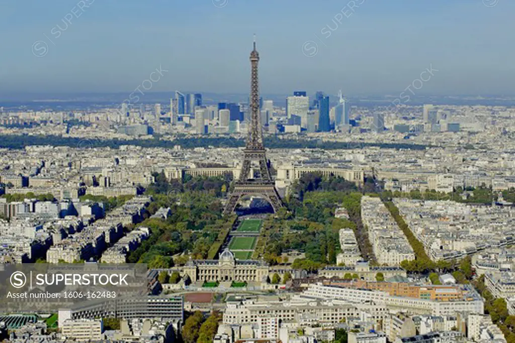 France, Ile-de-France, Capital, Paris, 7th, City center, plunging View(Sight), Eiffel Tower