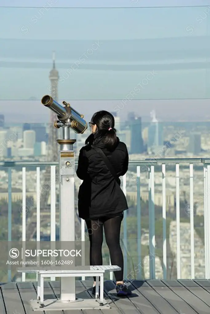 France, Ile-de-France, Capital, Paris, 15th, City center, Montparnasse Tower, panoramic Terrace ( 56th floor)