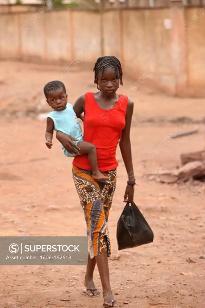 African Children in a poor district. Bamako. Mali. (Bamako, Mali)