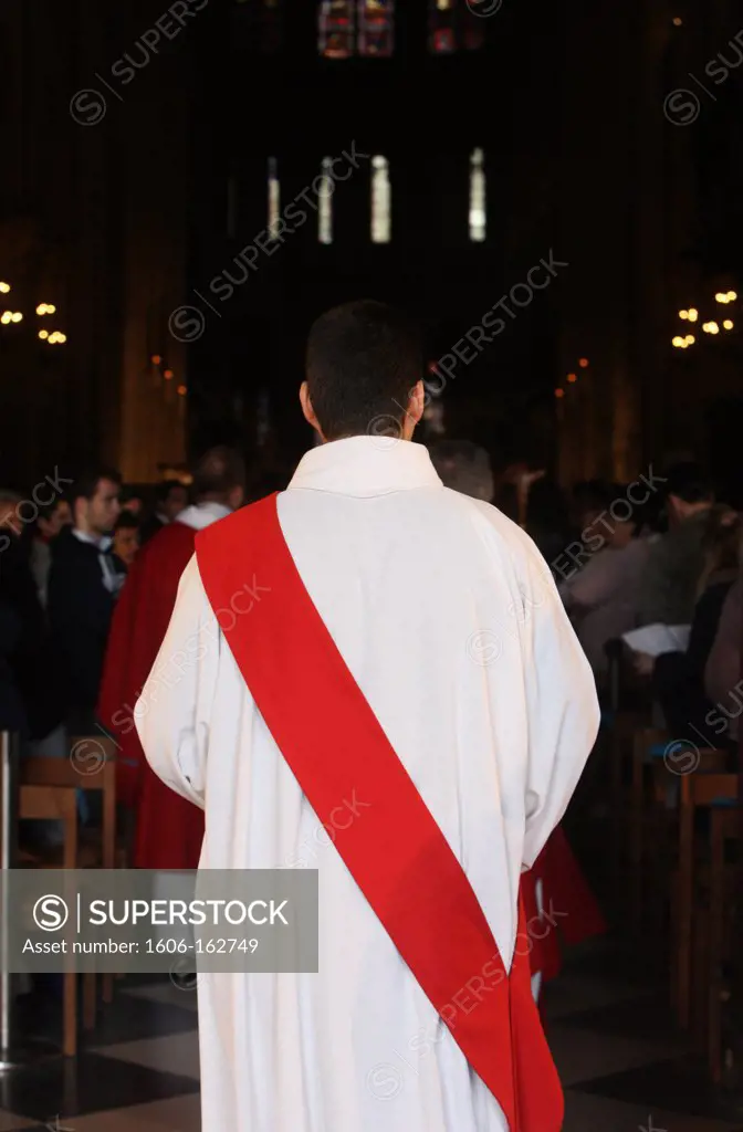 Priest ordinations at Notre Dame cathedral. Paris. France. (Paris, Ile de France, France)