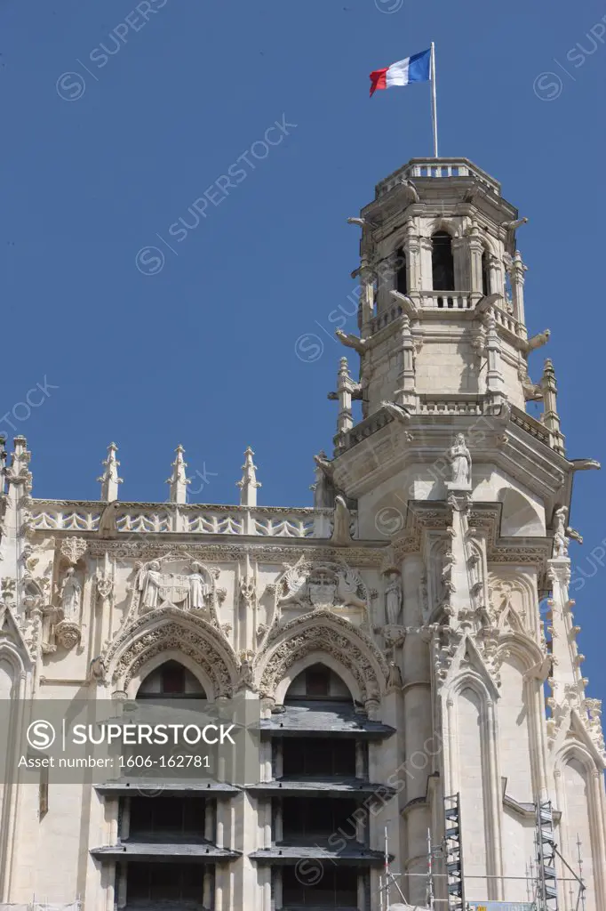 St Stephen's Cathedral. South tower. . Sens. France. (Sens, Yonne, France)