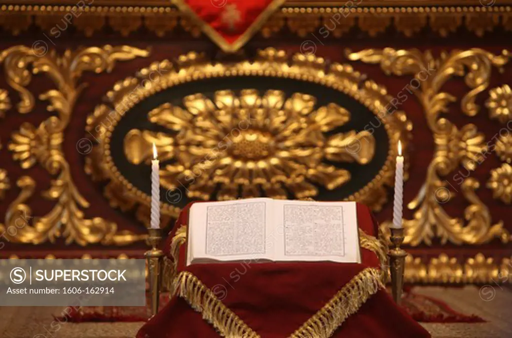 Bible in the Armenian Patriarchate churc. Istanbul. Turkey. (Istanbul, Marmara, Turquie)