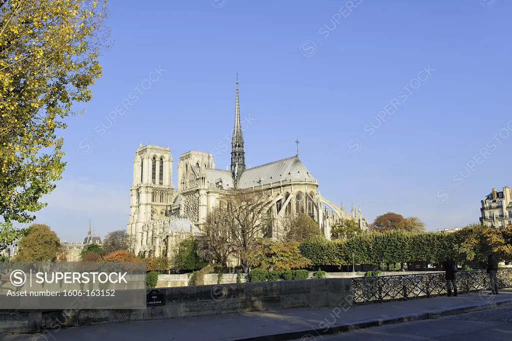 France, Ile-de-France, Paris, 4th, Bank of the Seine, Cathedral: ""Notre-Dame""