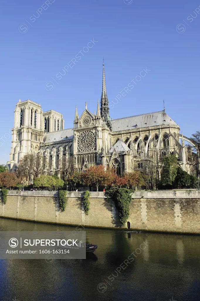 France, Ile-de-France, Paris, 4th, Bank of the Seine, Cathedral: ""Notre-Dame""
