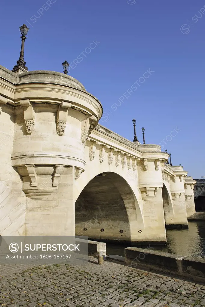 France, Ile-de-France, Paris, 1st, Bank of the Seine, ""New"" Bridge(Deck)