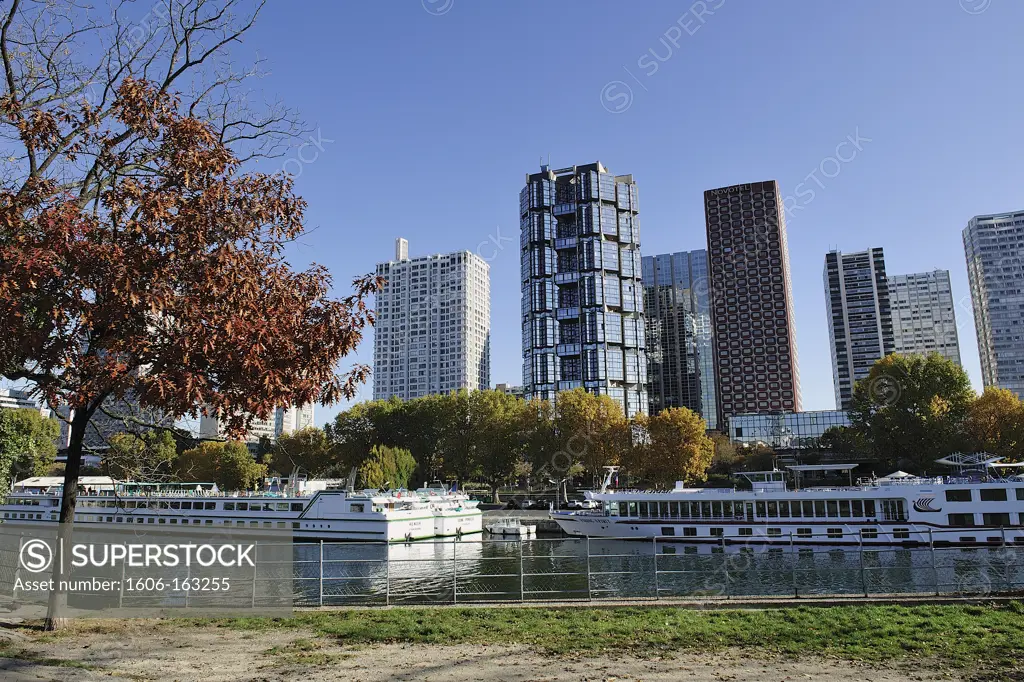 France, Ile-de-France, Paris, 15th, Bank of the Seine, Forehead(Front) of the Seine, District Beaugrenelle, Gone from Swans