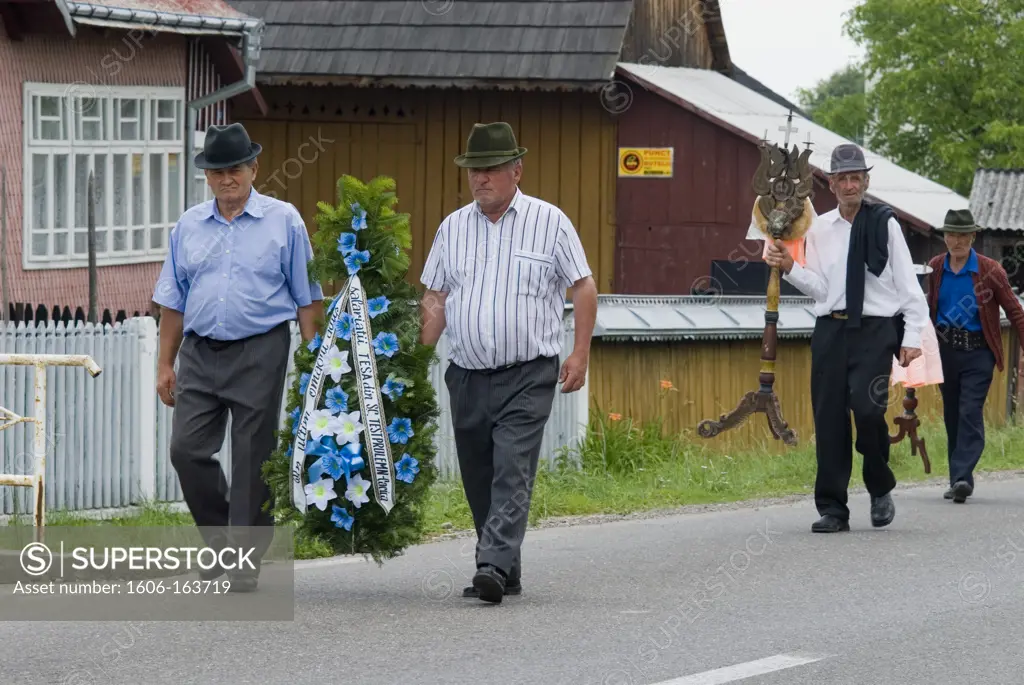 Funeral in the polish community near Solca, Bucovina, Moldavia, Roumania
