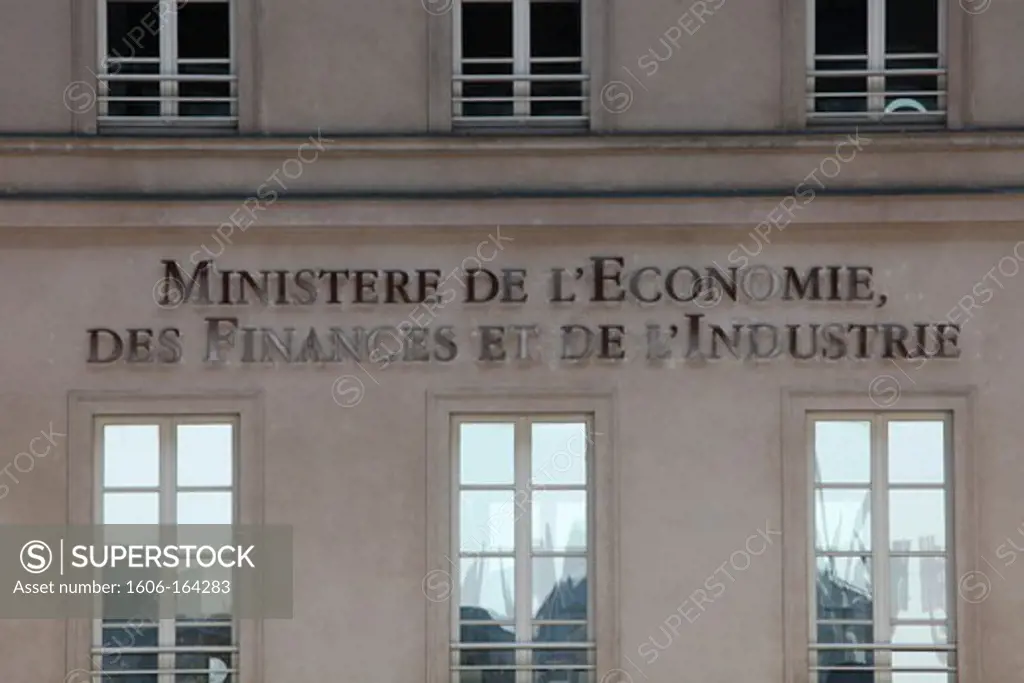 French finance & economy ministry . Paris. France.