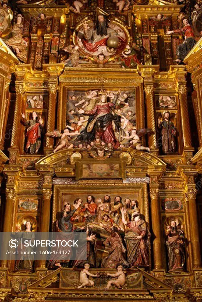 Basilica Santa Maria de la Asuncion reredos . Arcos de la Frontera. Spain.