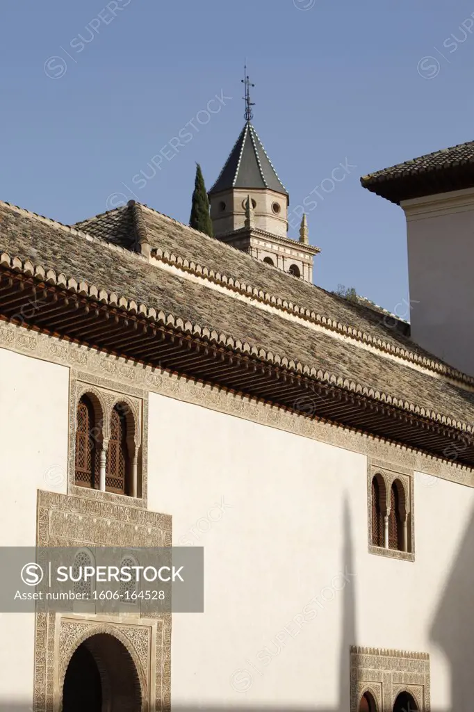 Alhambra - Nasrid Palaces- Palacio de Comares - Patio de Arrayanes . Granada. Spain.