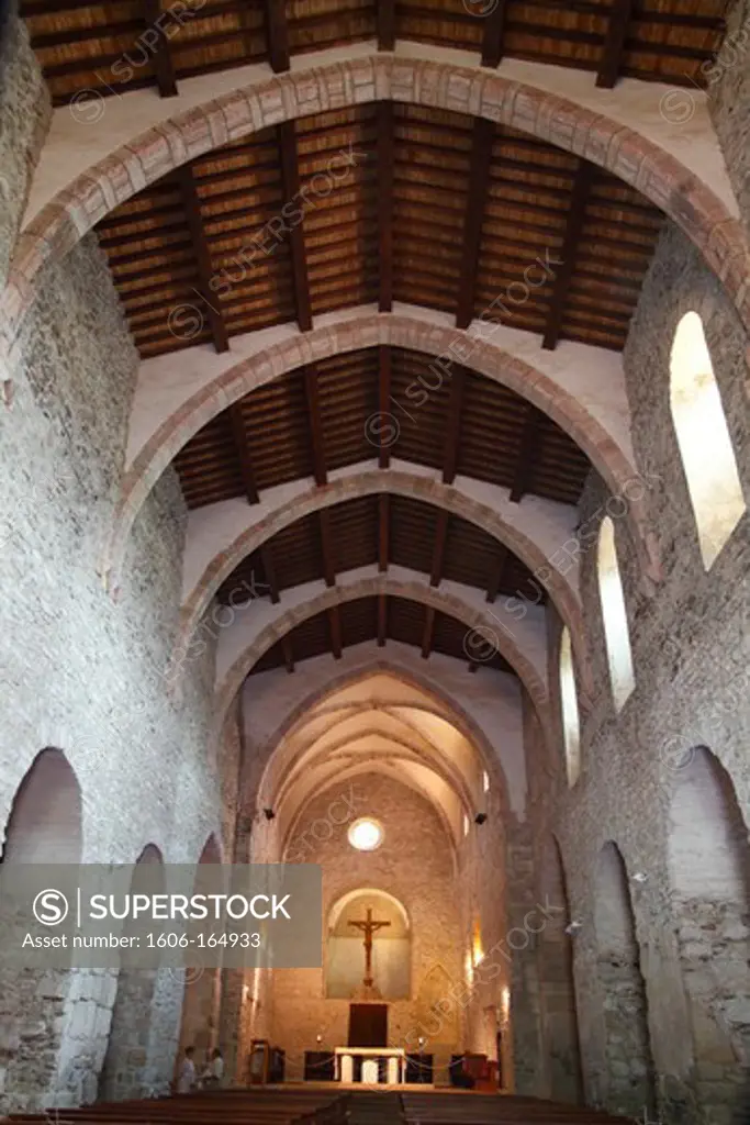 France, Languedoc Roussillon, Pyrenees Orientales (66), Codalet, Saint Michel de Cuxa abbey, the church