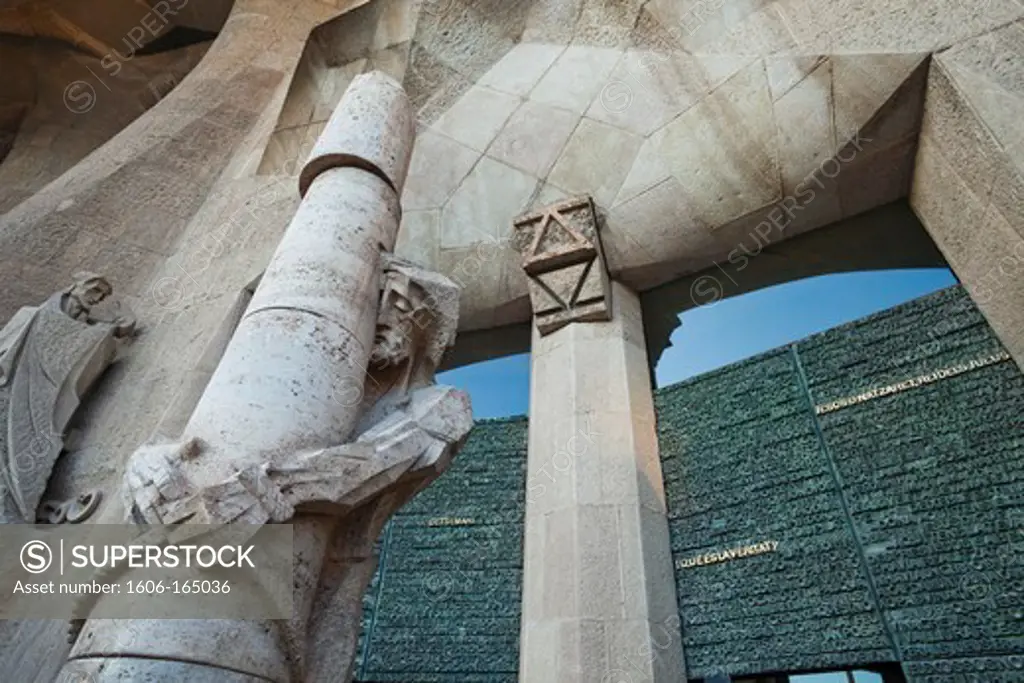 Spain,Barcelona,Sagrada Familia,Flagellation of Christ Statue