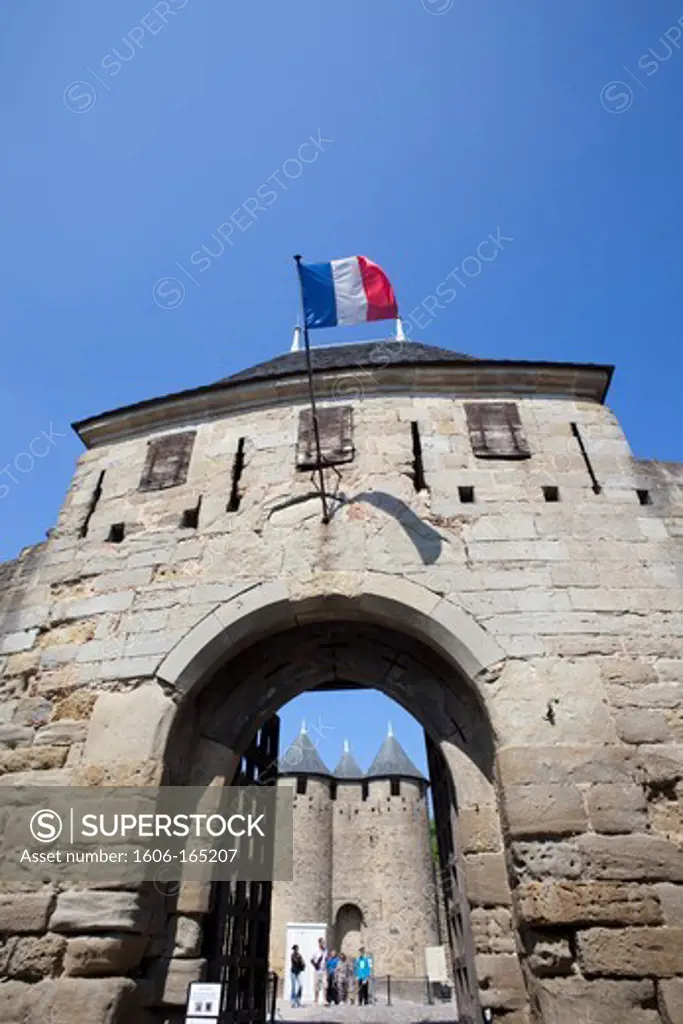 France,Languedoc-Roussillon,Aude,Carcassonne,Entrance to Carcassonne Castle