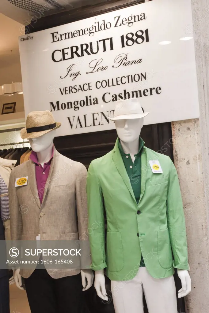 Italy,Rome,Typical Men's Clothing Store Display