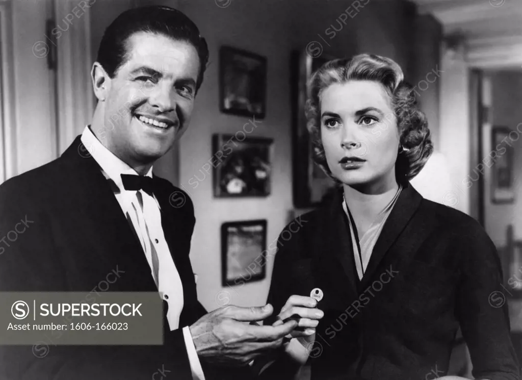 Robert Cummings and Grace Kelly , Dial M for Murder , 1954 directed by Alfred Hitchcock Warner Bros. Pictures