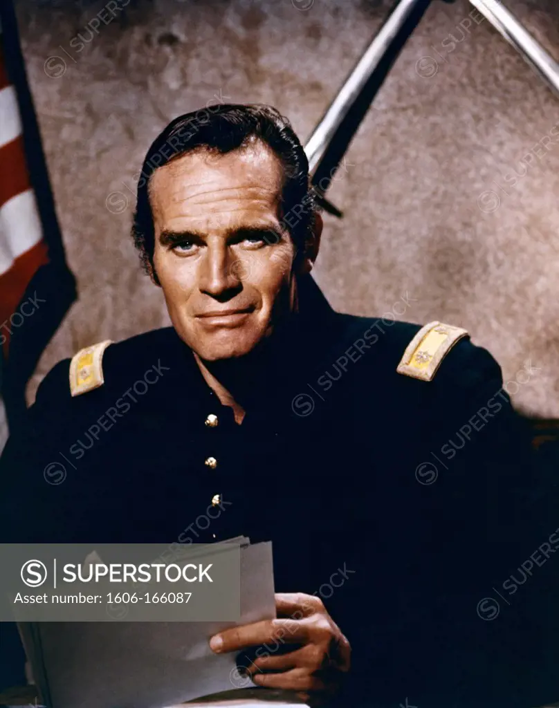 Charlton Heston  , Major Dundee , 1965 directed by Sam Peckinpah Columbia Pictures