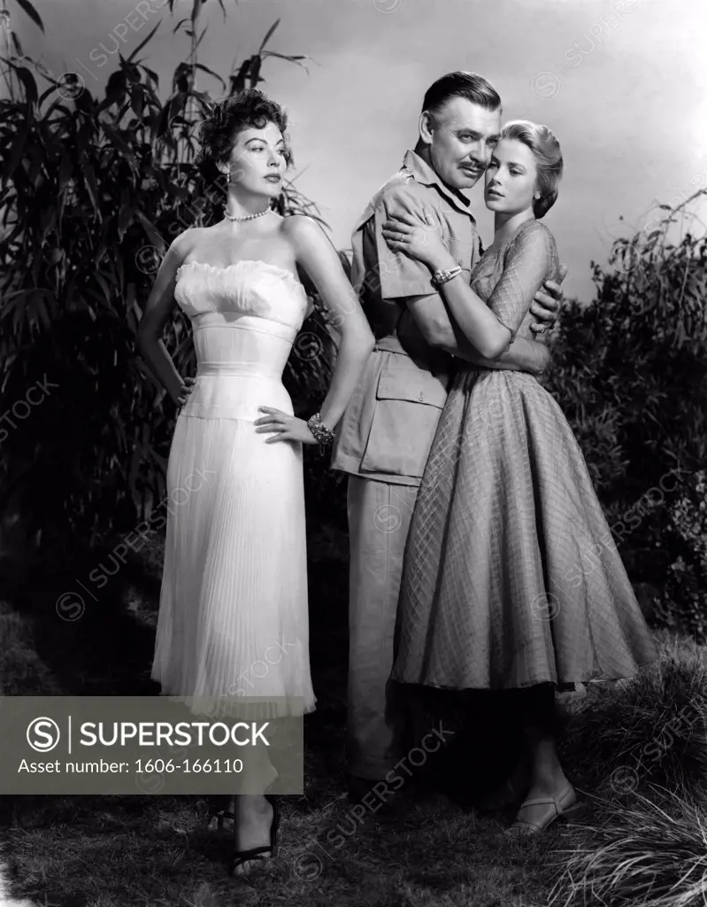 Ava Gardner, Clark Gable and Grace Kelly , Mogambo , 1953 directed by John Ford Metro-Goldwyn-Mayer Pictures
