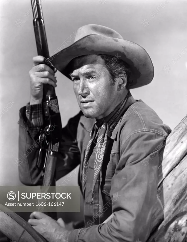 James Stewart , Winchester 73 , 1950 directed by Anthony Mann Universal Pictures