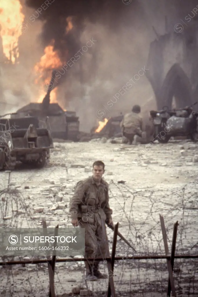 Matt Damon , Saving Private Ryan , 1998 directed by Steven Spielberg Dreamworks LLC ,Paramount Pictures
