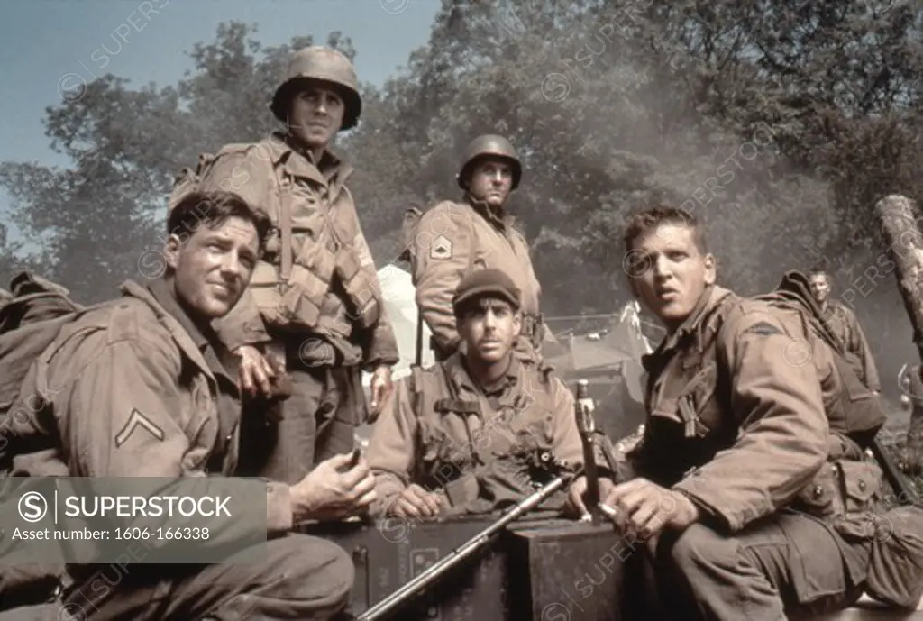 Edward Burns, Giovanni Ribisi, Tom Sizemore, Adam Golberg and Barry Pepper , Saving Private Ryan , 1998 directed by Steven Spielberg Dreamworks LLC ,Paramount Pictures