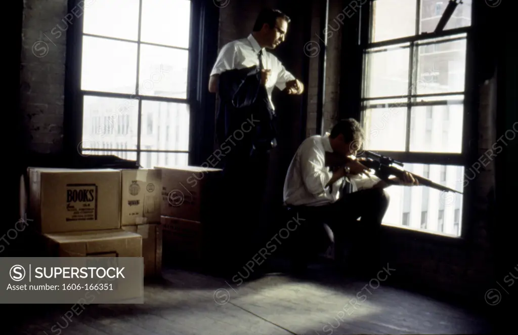 Kevin Costner and Jay O. Sanders , JFK , 1991 directed by Oliver Stone WARNER BROS. PICTURES