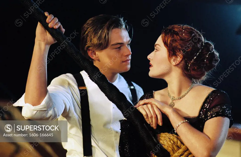 Leonaro DiCaprio and Kate Winslet , Titanic , 1997 directed by James Cameron Twentieth Century Fox Pictures