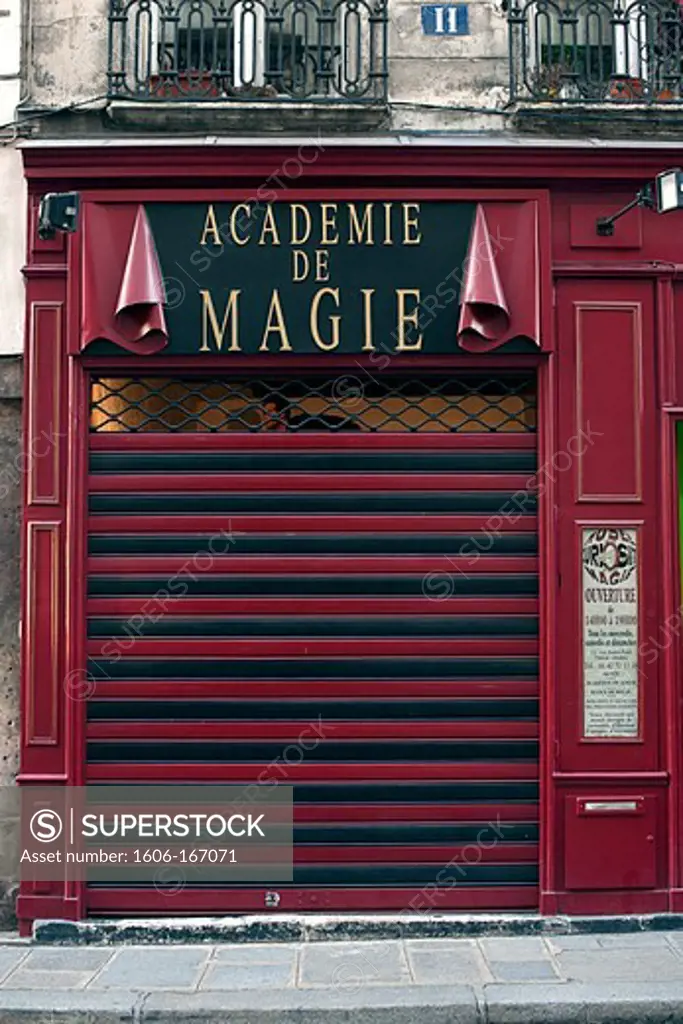 France, Paris, Saint Paul street, Magie Academy, museum