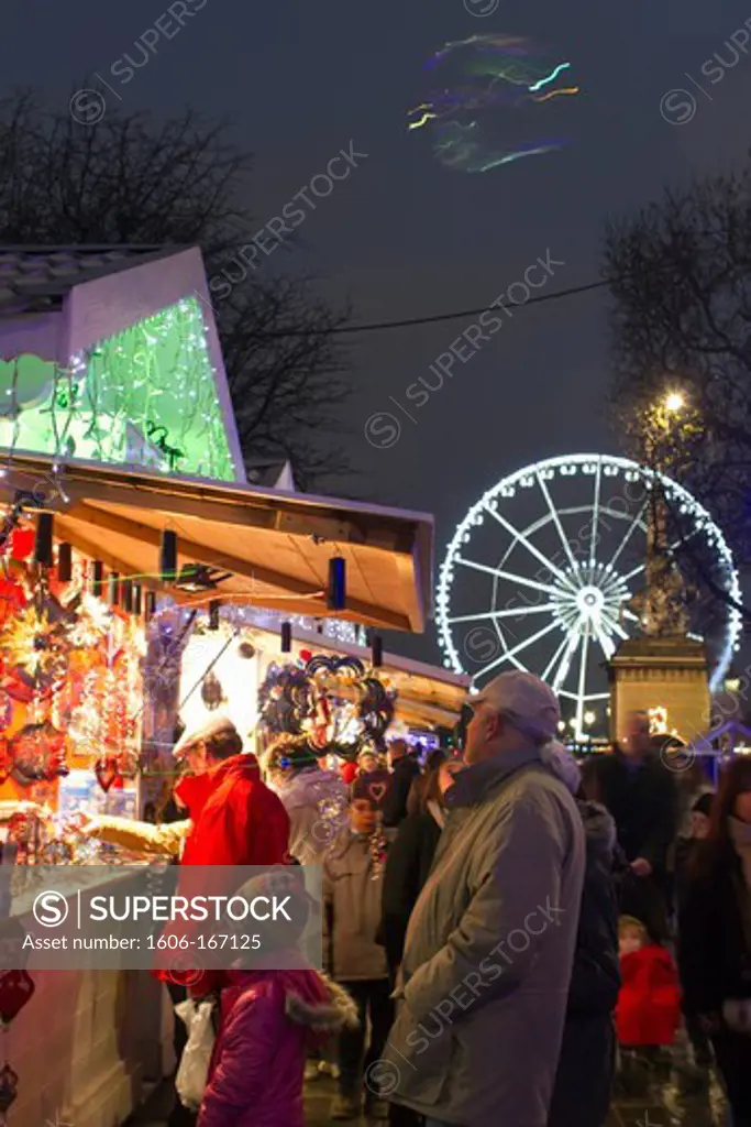 France, Paris, 75, Champs-Elysees, Christmas Market, 2011 December