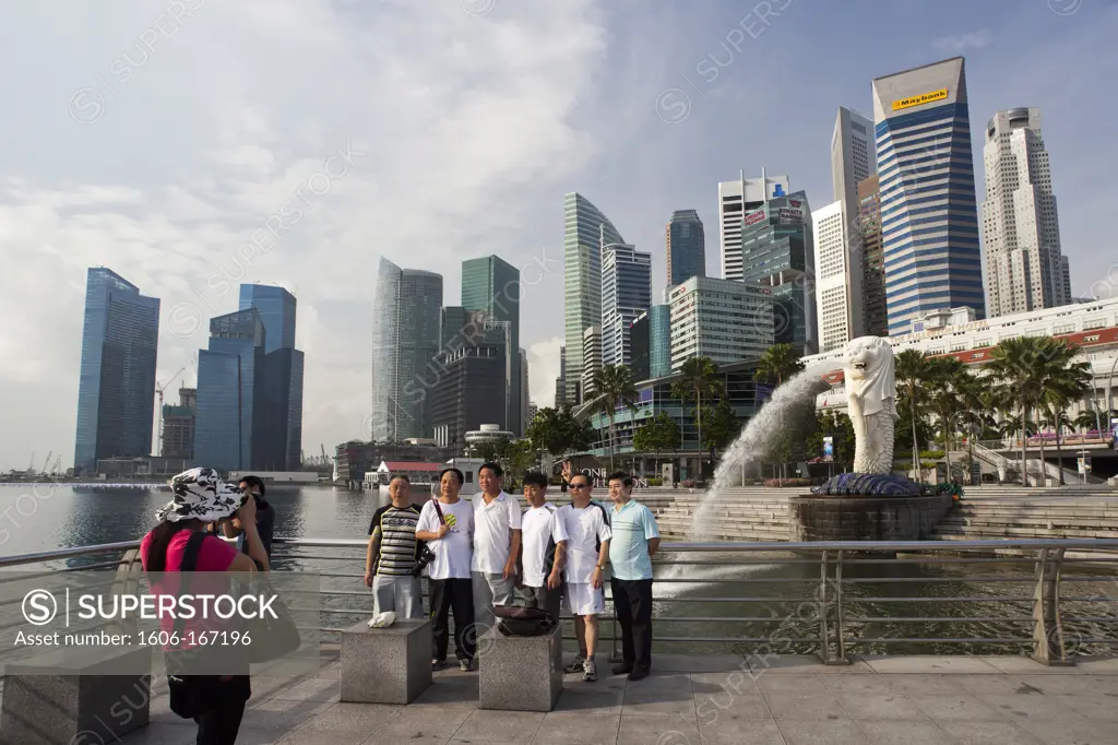 Singapore City,The Merlion and Esplanade Bldg