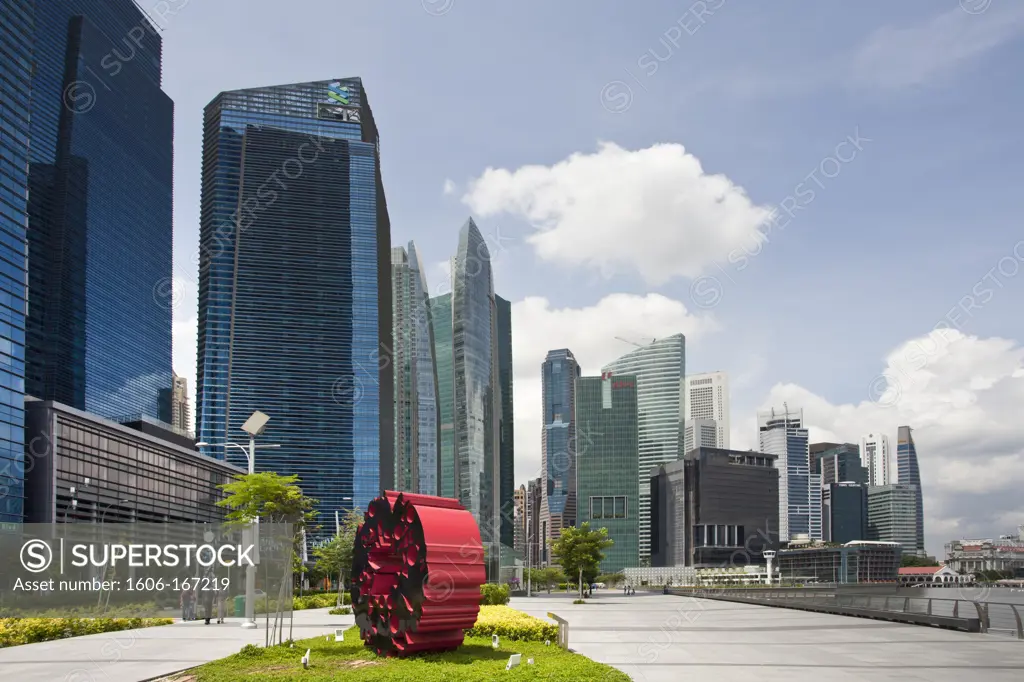 Singapore City,Marina Bay and Singapore Skyline