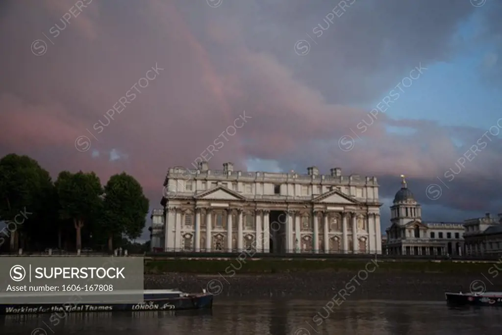 United Kingdom, England, Royal Naval college in Greenwich, south bank of Thames river