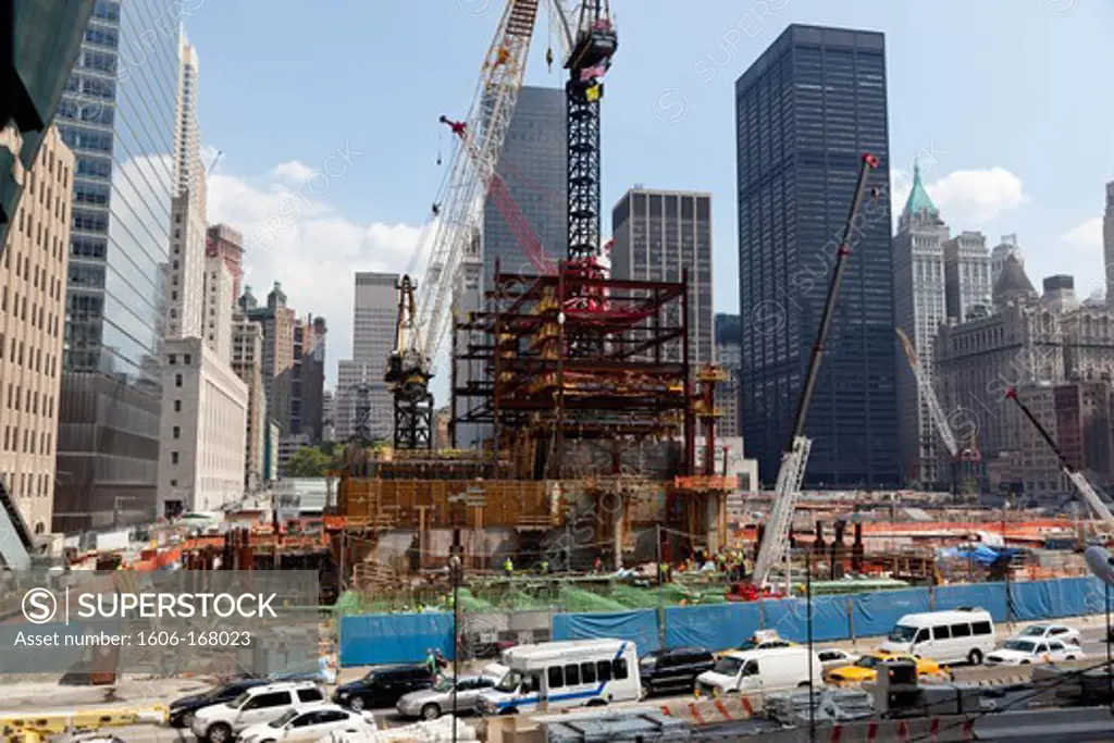 New York - United States, World Trade Center area under reconstruction