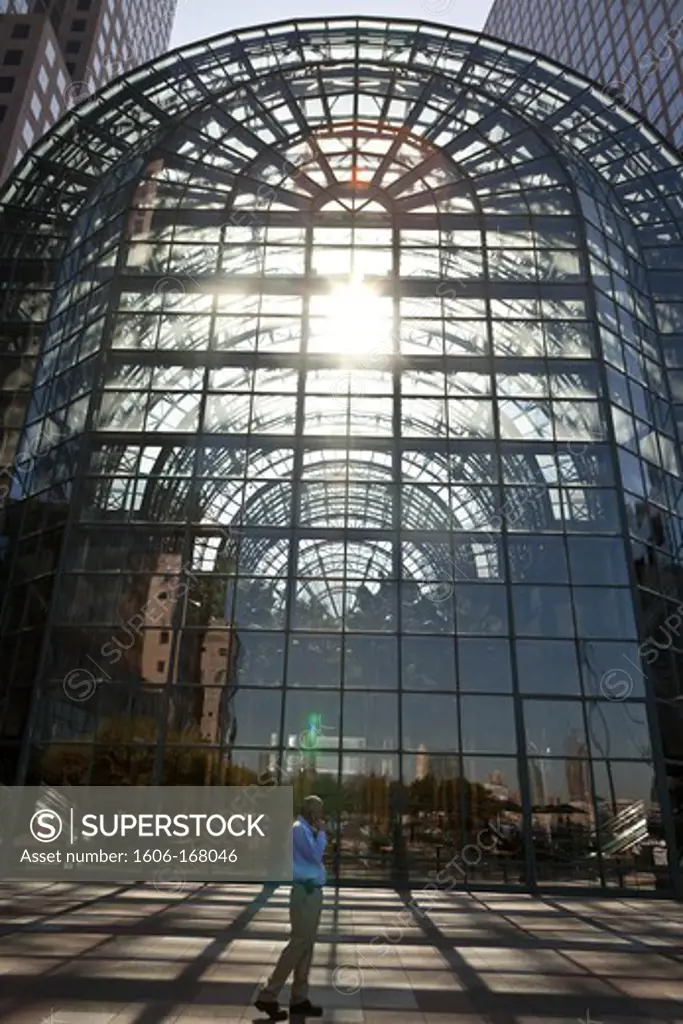 New York - United States, the atrium of the winter garden of the World Financial Center
