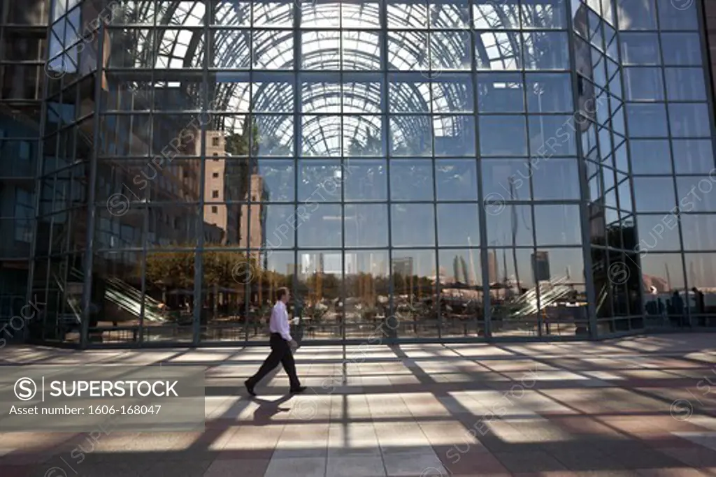 New York - United States, the atrium of the winter garden of the World Financial Center