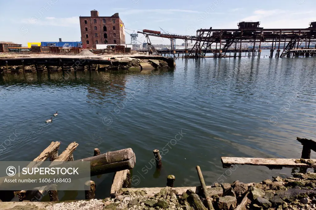 New York - United States, Red Hook, Brooklyn, the old docks are becoming a trendy area